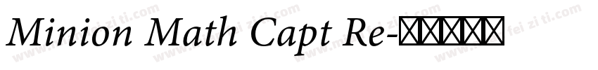 Minion Math Capt Re字体转换